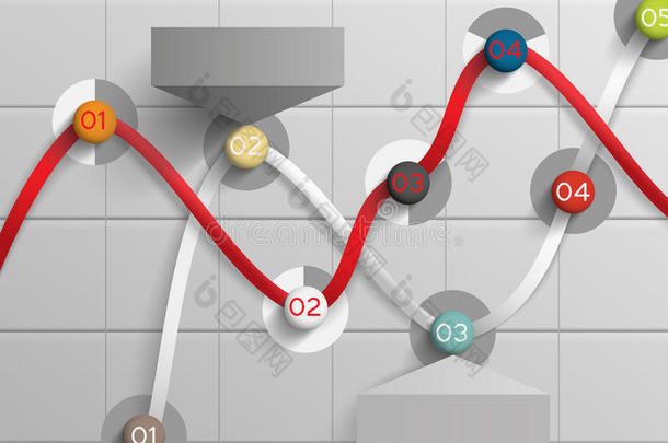 抽象信息图形模板数据表示指标。