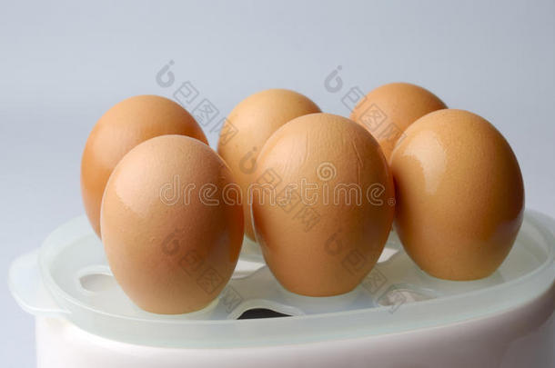 食物处理器上的煮鸡蛋