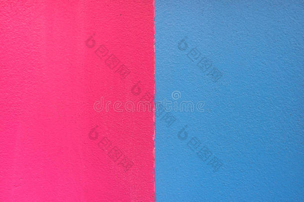 背景墙粉红色和蓝色