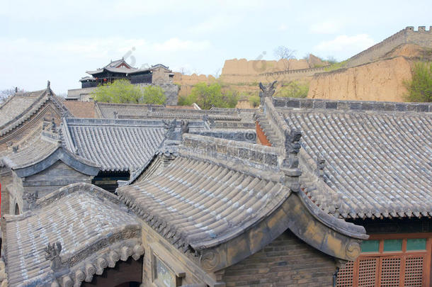 古代的建筑城堡城市屋檐