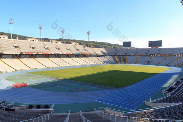 巴塞罗那<strong>奥林匹克体育</strong>场(EstadiOlimpicLluis公司)在山蒙朱伊克，西班牙