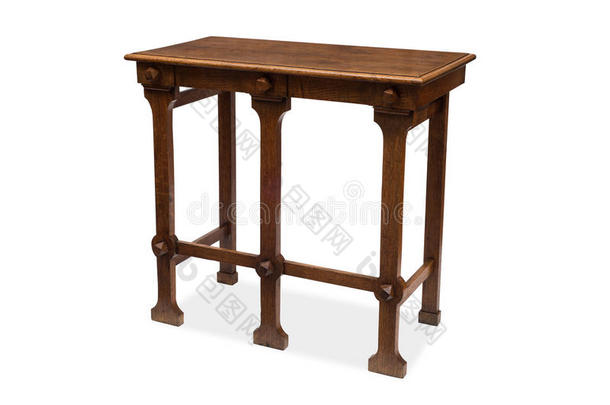 一张五条腿的古董木制侧桌
