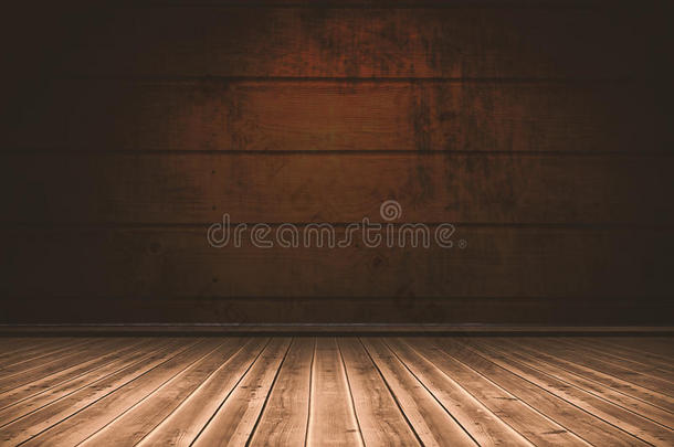灰硬木地板高角度视图的复合图像
