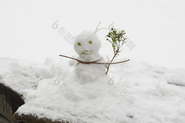 冬天快乐的雪人