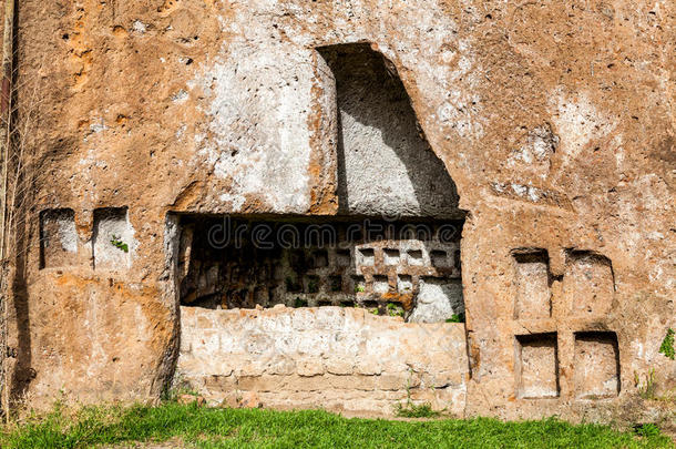 意大利萨特里古城的埃特鲁斯卡纳<strong>墓穴</strong>。