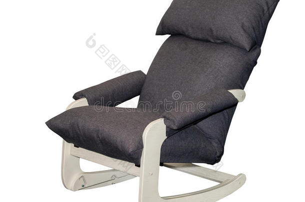 灰色纺织摇椅隔离