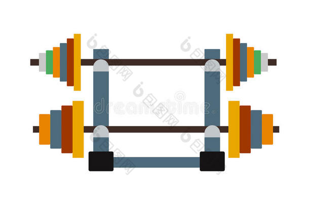哑铃运动重量<strong>健身</strong>房<strong>健身</strong>设备<strong>矢量</strong>。