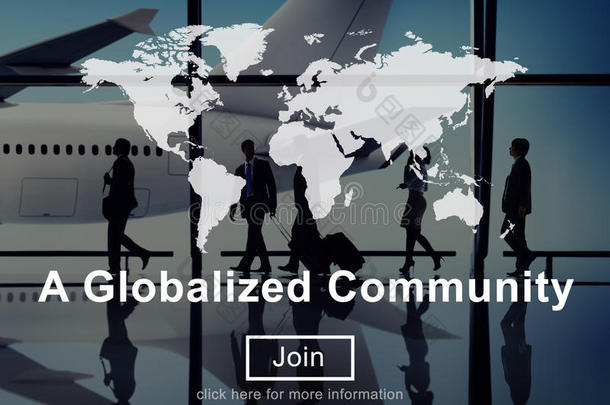 全球化的社区全球连接网络概念
