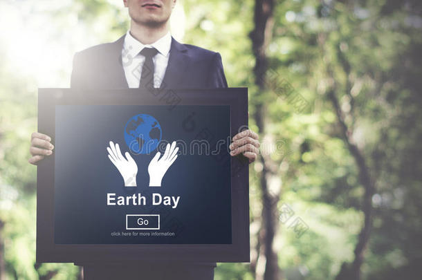 地球日环境保护网站在线概念