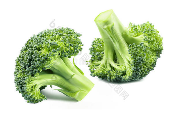 西兰花蔬菜在白色背景上分离