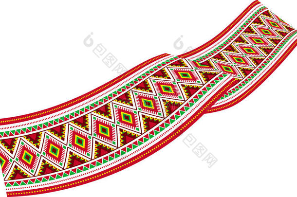 彩色丝带装饰与彩色的石板装饰。