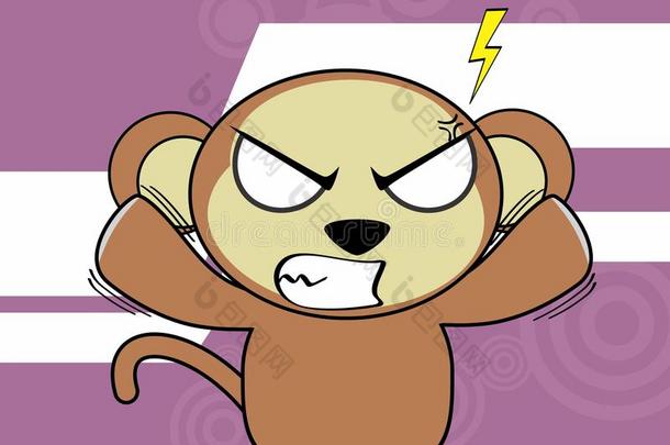 愤怒的<strong>猴子表情</strong>卡通背景