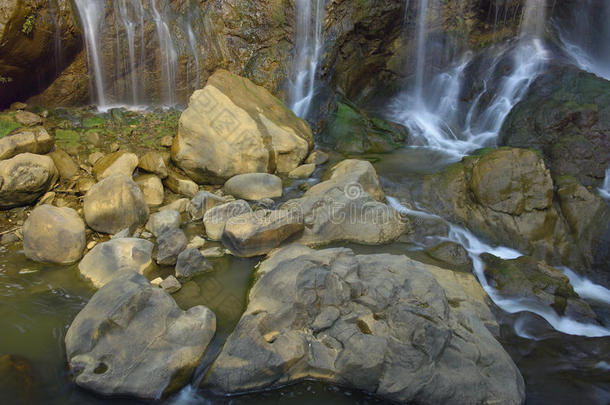 范西潘瀑布在萨帕，越南北部。