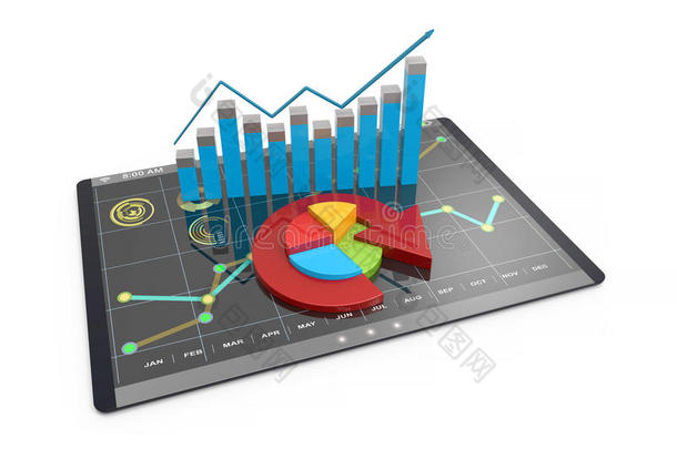 图表中财务<strong>数据的</strong>三维渲染分析-<strong>统计的</strong>现代图形概述