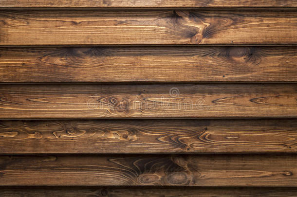 棕色木材纹理。 背景黑暗的旧木板。