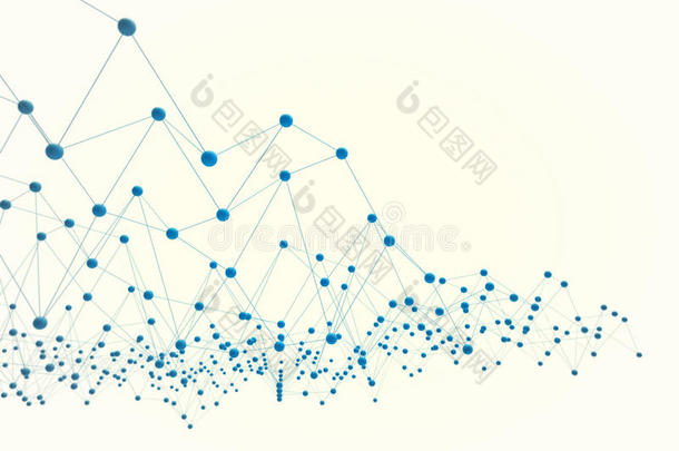 抽象网络<strong>微分子</strong>蓝色背景