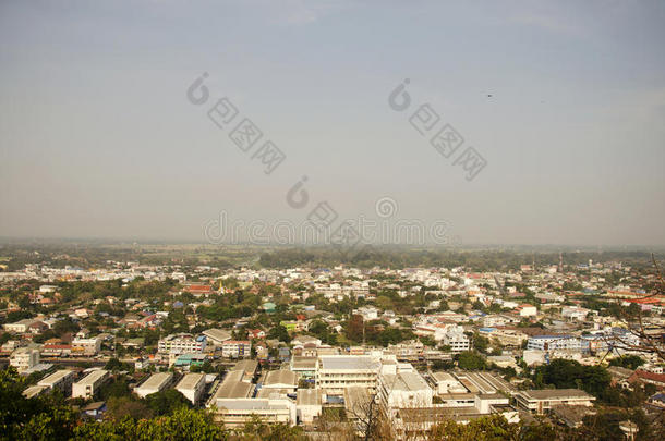 乌泰比西的鸟瞰城市景观和<strong>交通道路</strong>