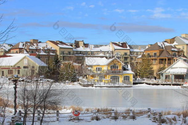 科林伍德滑雪小屋乡村风格的度假胜地景观