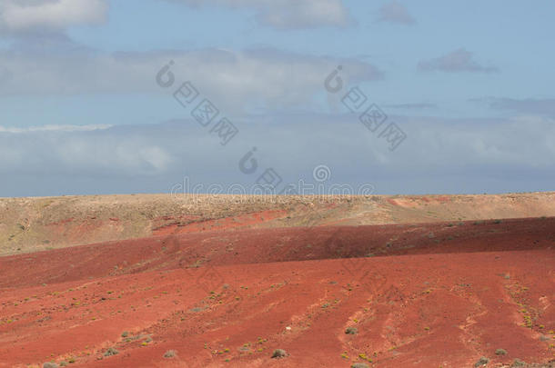 兰萨罗特沙漠干旱峰石火山火星景观