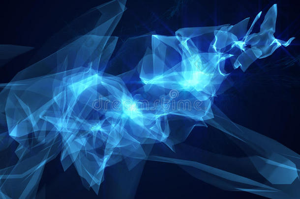 抽象蓝色背景高科技运动设计宇宙辉光照明效果动态能源未来科学科幻壁纸