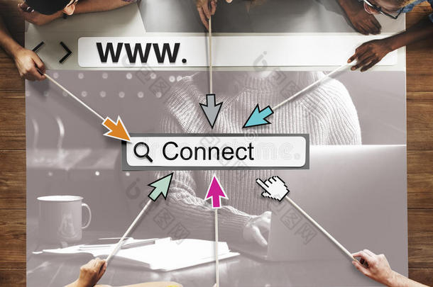 连接链接网络在线网站技术UI概念