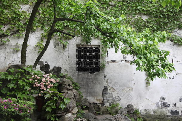 西塘水乡花园墙