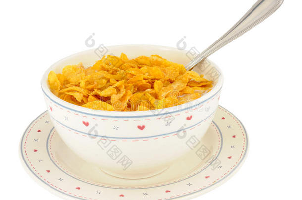一碗早餐玉米片麦片