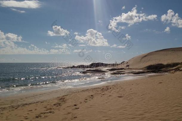 海滩海洋沙夏天乌拉圭人