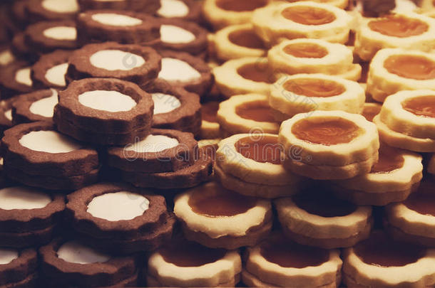 巧克力饼干和杏仁饼干