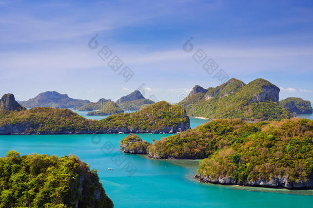 泰国苏梅岛昂亭国家海洋公园鸟瞰图