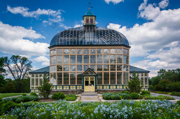 花园和霍华德彼得斯罗林斯音乐学院在德鲁伊山公园，巴尔的摩，马里兰州。