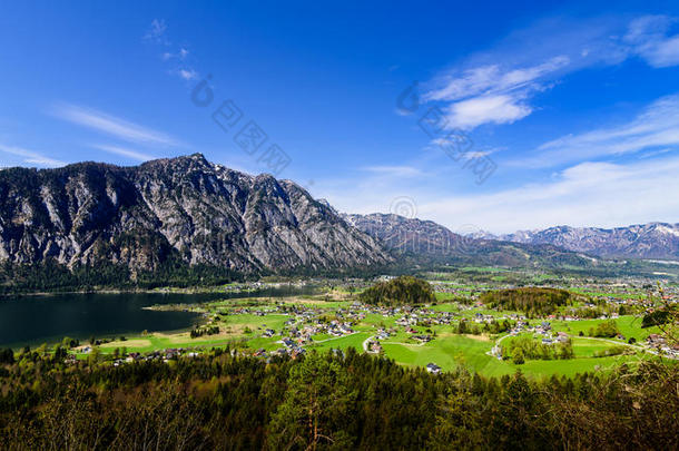 阿尔卑斯山奥地利美丽的蓝色达赫斯坦