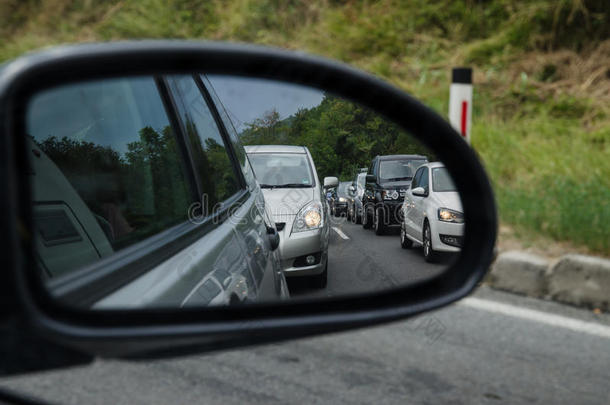 镜子里的交通堵塞