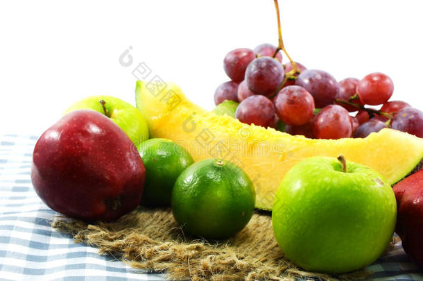 水果混合水果背景健康饮食水果