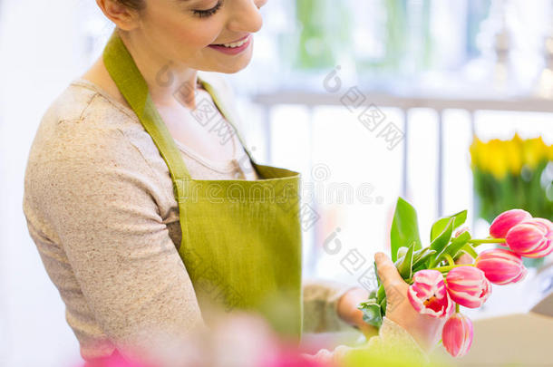 关闭花店的花店制作束