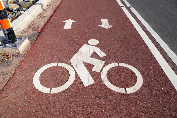 泰国的自行车道或自行车道和沿海公路