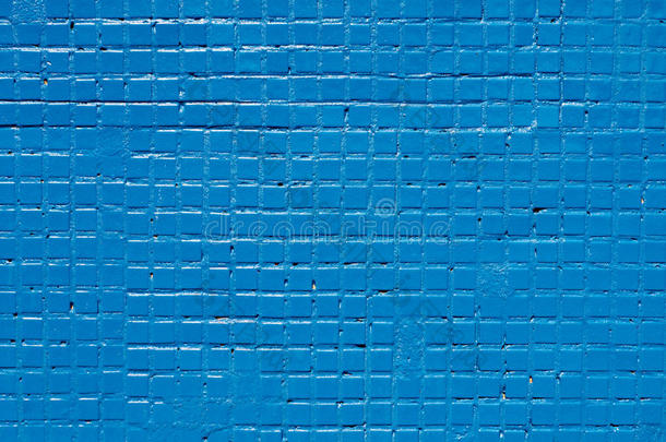 墙上的蓝色马赛克瓷砖
