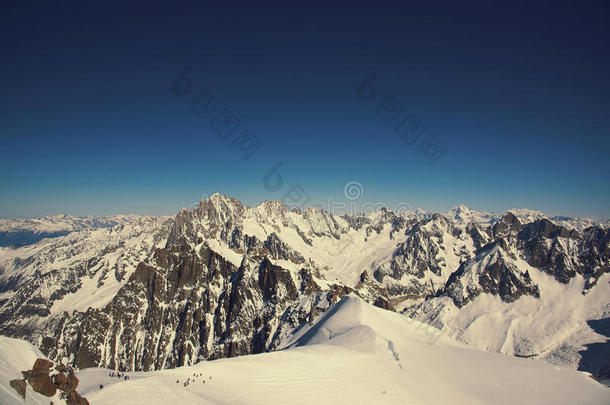 大乔拉斯和自由人，极限滑雪，阿吉维尔杜米迪，法国阿尔卑斯山