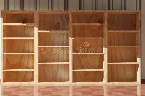 空的木制书架