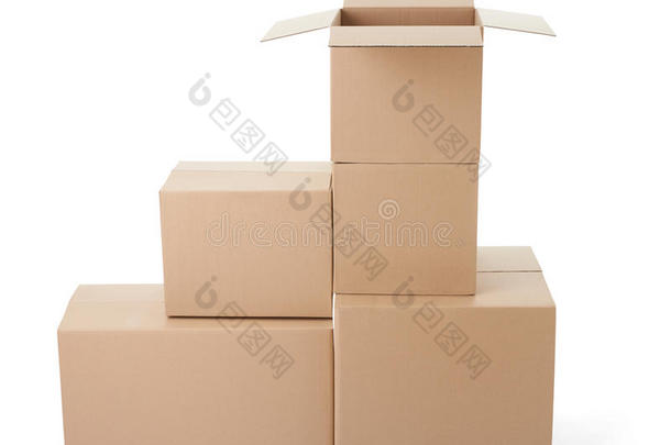 纸板箱包装移动运输送货堆栈
