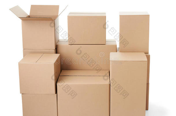 纸板箱包装移动运输送货堆栈