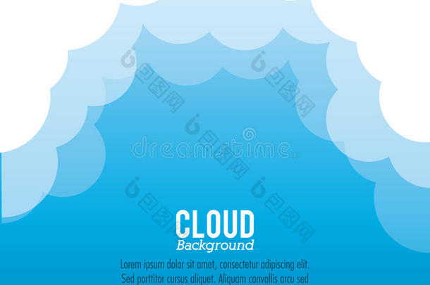 云设计。 惠特图标。 五颜六色的插图