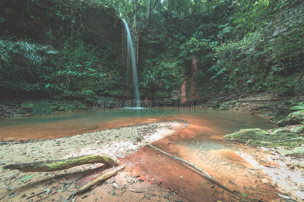梦幻的五彩天然游泳池，隐藏在马来西亚婆罗洲兰比尔山国家公园茂密而潮湿的雨林中。