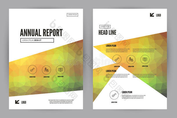 年度报告传单小册子传单模板A4尺寸设计。