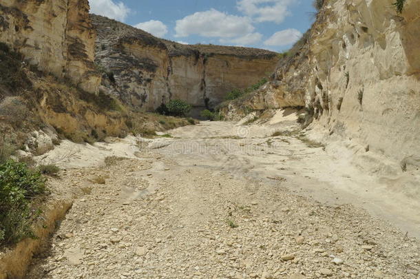 峡谷有陡峭的墙壁。 土耳其东南部。 休闲和旅游。 攀登
