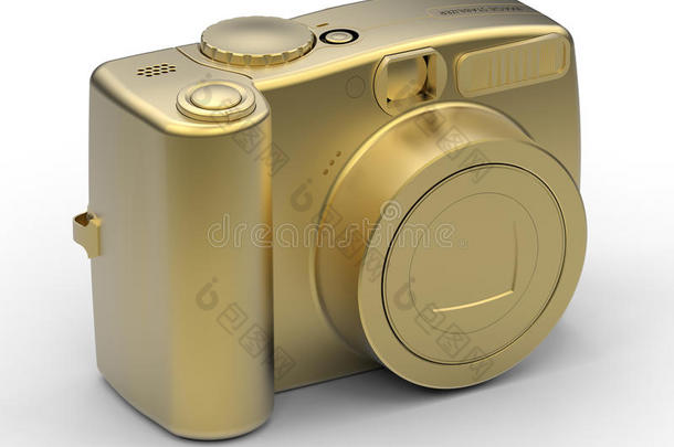 金色的DLSR相机