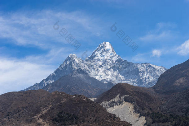 珠穆朗玛峰山景，珠穆朗玛峰地区