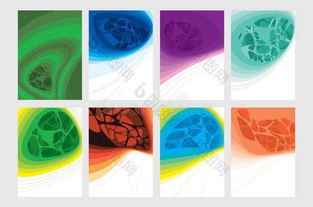 日历、小册子、<strong>海报</strong>的抽象彩色现代模板