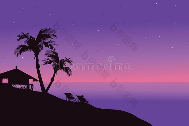 艺术品背景球海滩椰子