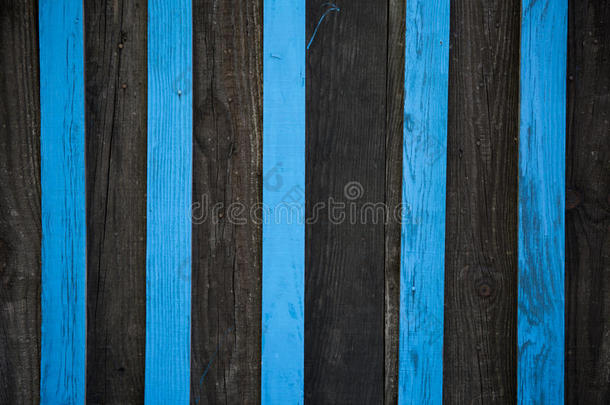 蓝色和<strong>黑色</strong>的木墙，木<strong>木板</strong>的条纹<strong>背景</strong>